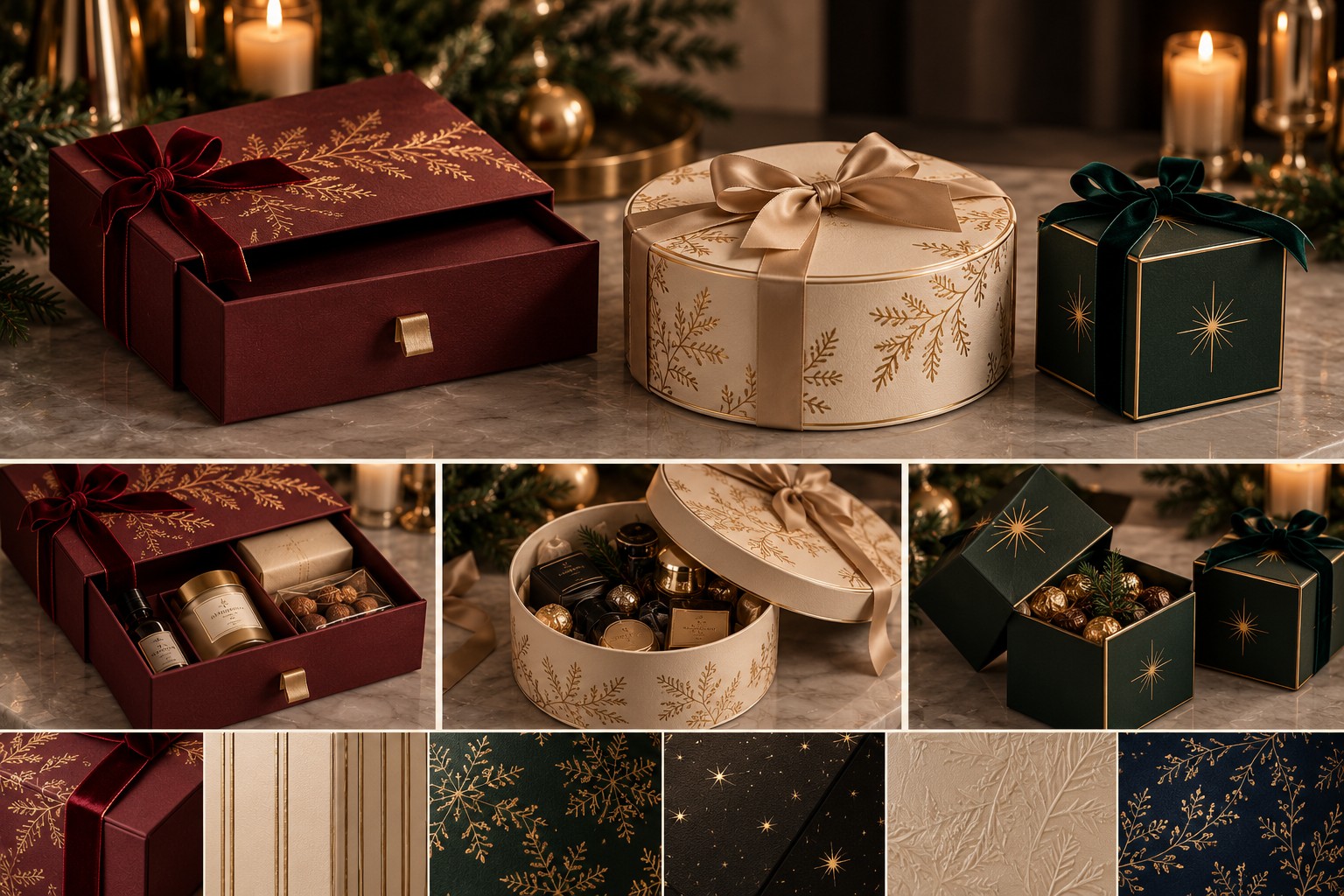 Festive Gift & Amenity Boxes — bespoke festive collection